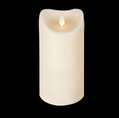 LED Wax Pillar Candle 3-1/2' x 7'