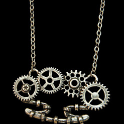Clockwork Mechanical Brass Knuckle Necklace