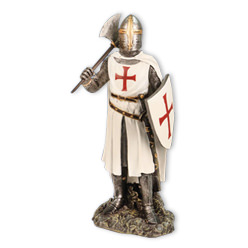 Templar Knight Painted Statue