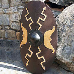 Wooden Oval Roman Shield
