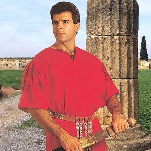 Red Cotton Oversized Roman Tunic